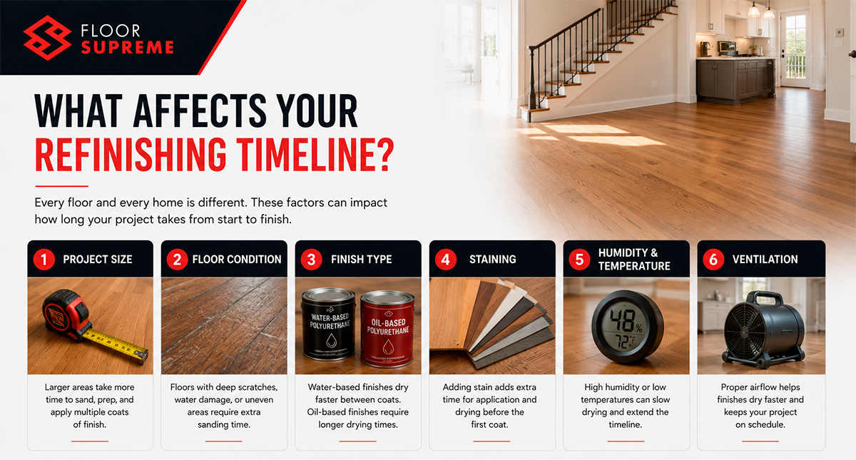 Checklist for planning around a hardwood floor refinishing project in a NJ home
